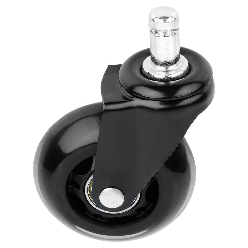 5x Silicone Rubber Swivel Office Chair Casters 11mm