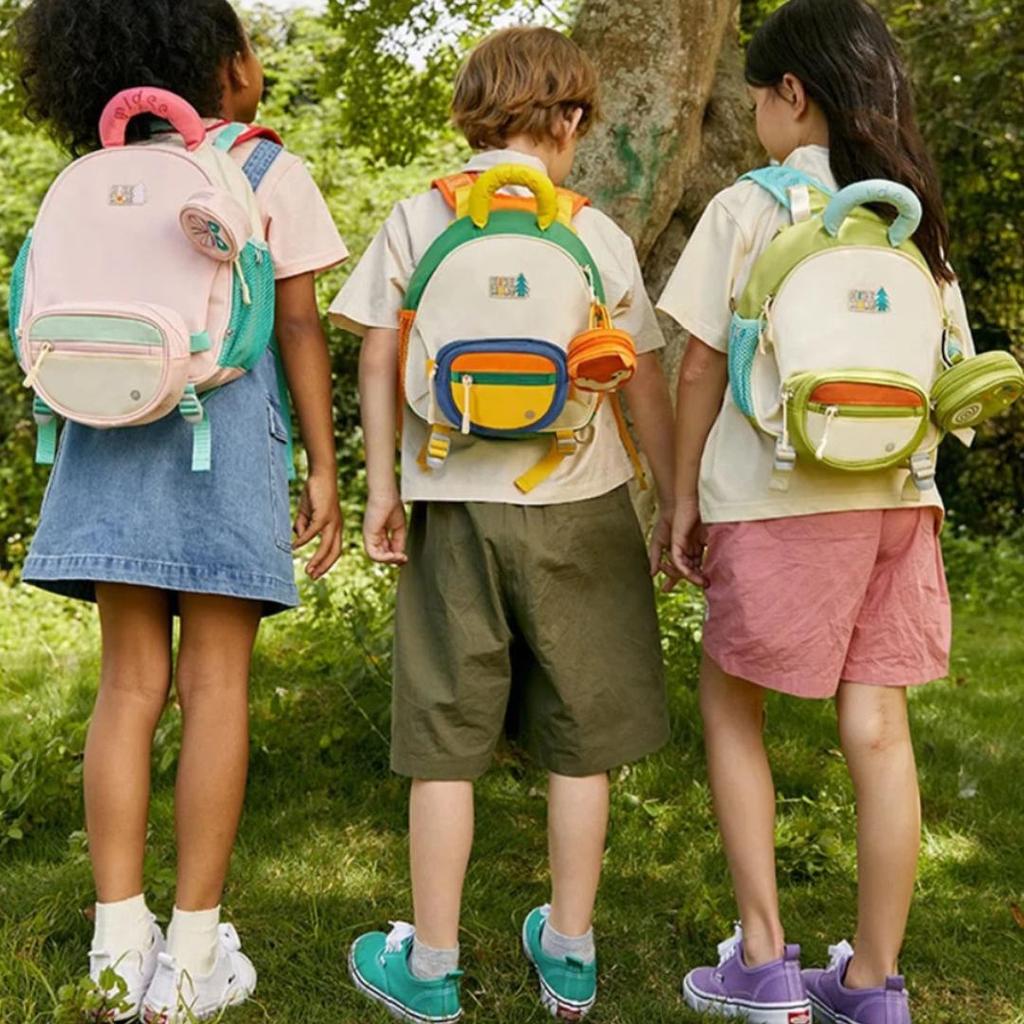 MiDeer Outdoor Functional Series Backpack, Cute Double Shoulder Bag - Pink Butterfly (S), 210*100*250mm