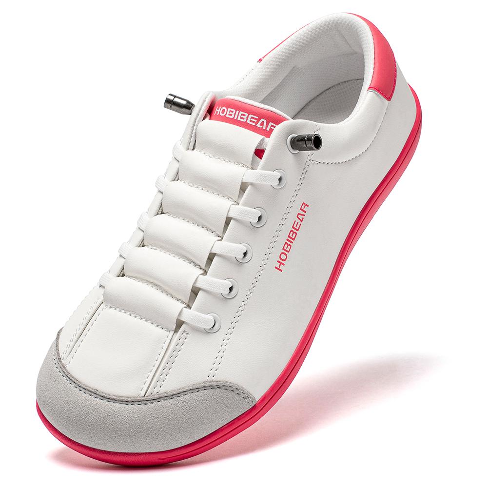 Unisex Barefoot Wide Toe Shoes Women Men Artificial Leather Minimalist Sneakers Adjustable Slip On Walking Shoes