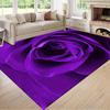 1pc Elegant Purple Rose Non-Slip Area Rug - Vibrant Graffiti Design, Soft Polyester Material, Perfect for Living Room, Bedroom,