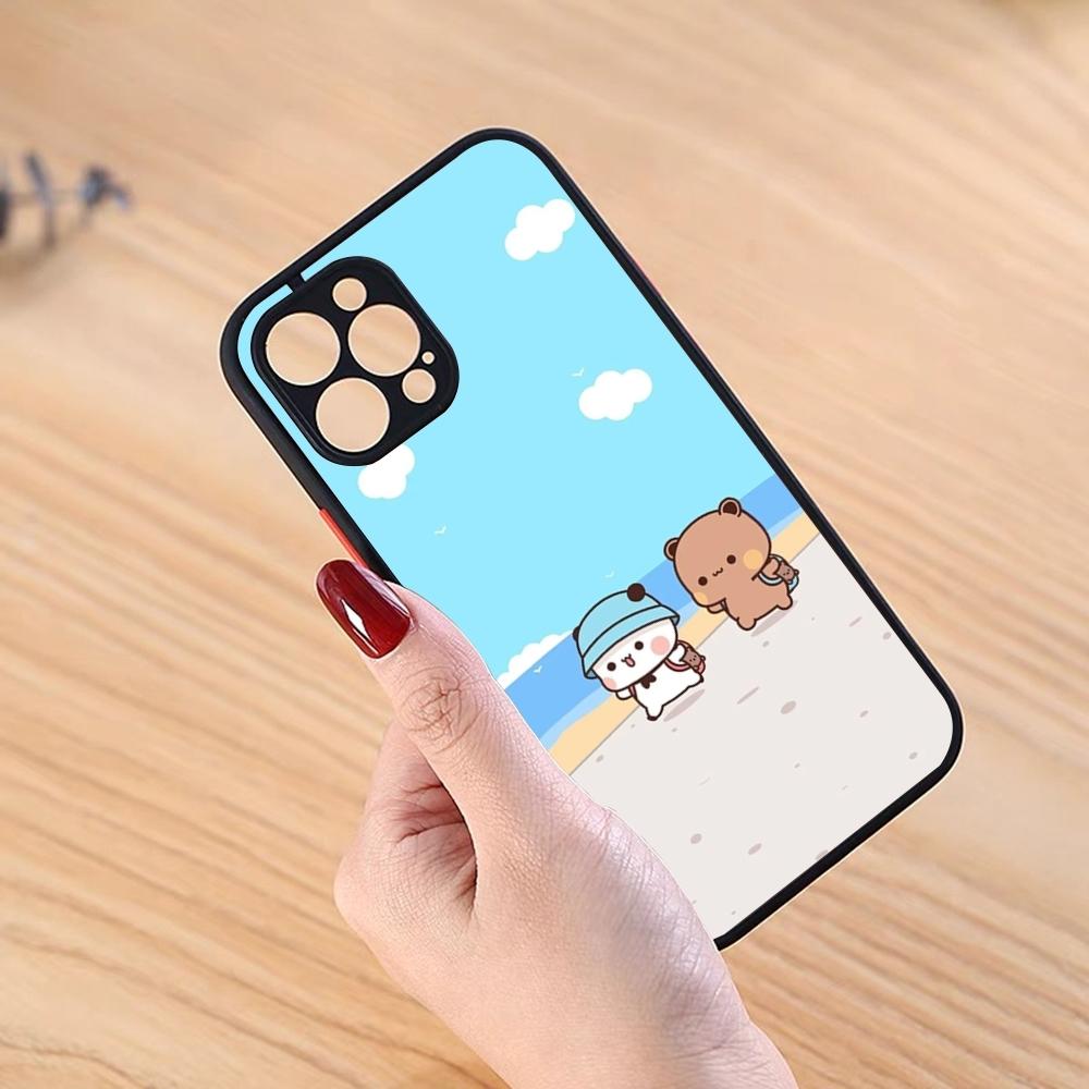 Cute BuBu DuDu Phone Case Black Matte For IPhone 16ProMax 15 13 12 11 14 Pro Max Mini Plus SE2020 XS Max XR Cover