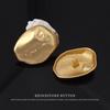 5pcs Irregularly Shaped Buttons 18mm/23mm/45mm Gold/Silver Color Wrinkle Shank Buttons Clothing Accessories