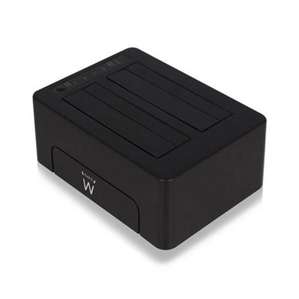 Dock Station - Ewent - EW7014 - Dual 2.5"-3.5" - USB 3.1 - ABS Noir