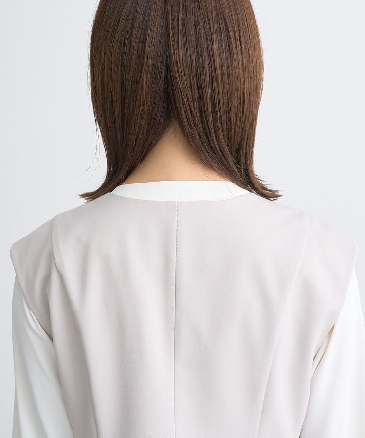 Music Outerwear Peplum Zip Gilet for Beige [earth & Ecology] Women,