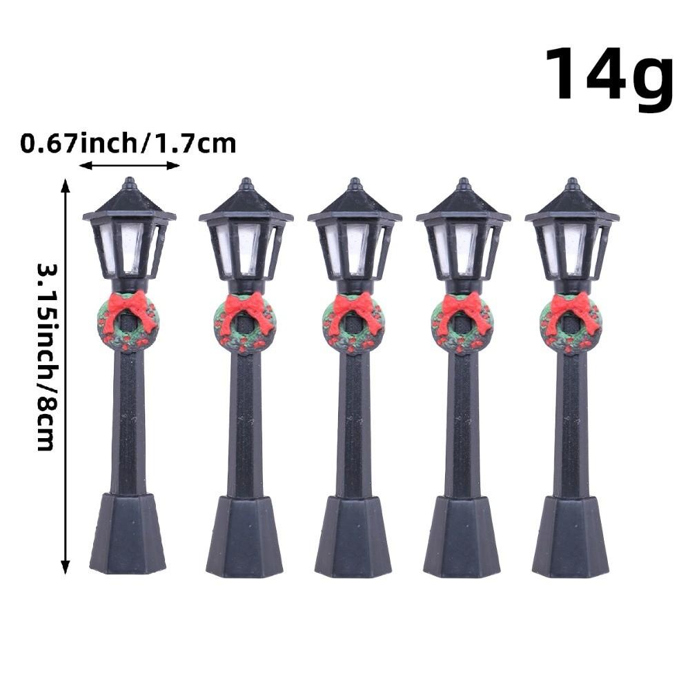 5PCS Miniature Mini Retro Street Lights Simulation Fairy Tale Garden Decor  Park Landscape