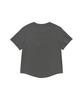 AMES-WORLDWIDE Round Hem Crop Tee Light Charcoal