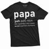 Men's Papa Definition T-shirt Grandpa Tee Shirt Grandfather Gift Papa T-shirt Father's Day Pop-Pop Dad Tee Shirt T-shirt