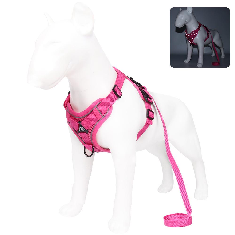 New Medium Dogs Adjustable Dog Harness Reflective Leash Set for Puppy Chest Strap Soft Breathable Pet Harness Accessories