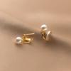 925 Sterling Silver Synthetic Pear Stud Earrings For Women Kids 14K Gold Plated Ear Wedding Party Jewelry Gift Female Pendientes