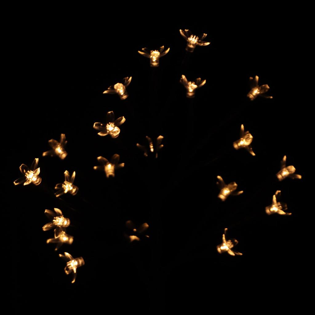 20LED Outdoor Waterproof Solar Powered Cherry Light Lawn Ground Decoration Lamp for Garden