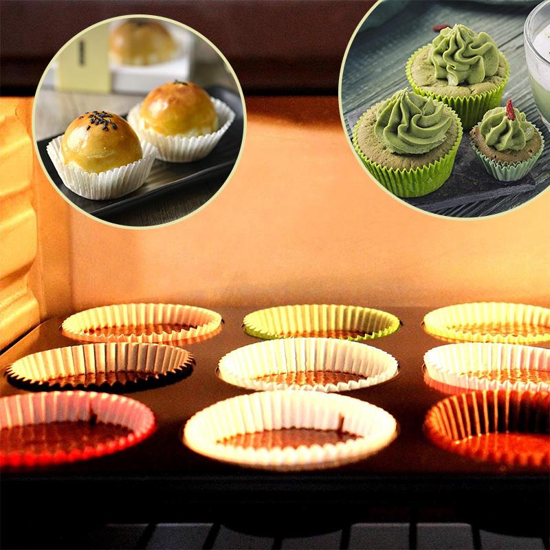 2000pcs Greaseproof Non-Stick Cupcake Liners Muffin Wrappers No Smell Eco-Friendly Baking Cups for Home and Professional Use