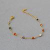Natural Gemstone Collarbone Necklace Minimalist Light Luxury Gold Chain Small Batch Design Jewelry Summer Gift
