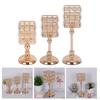 Holder Crystal Embellishment Candlestick Stand for Tabletop Home Ornament