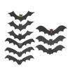 9 PCS Hanging Bats Decoration Courtyard Halloween Party Festival Flying Bats Hanging Ornaments