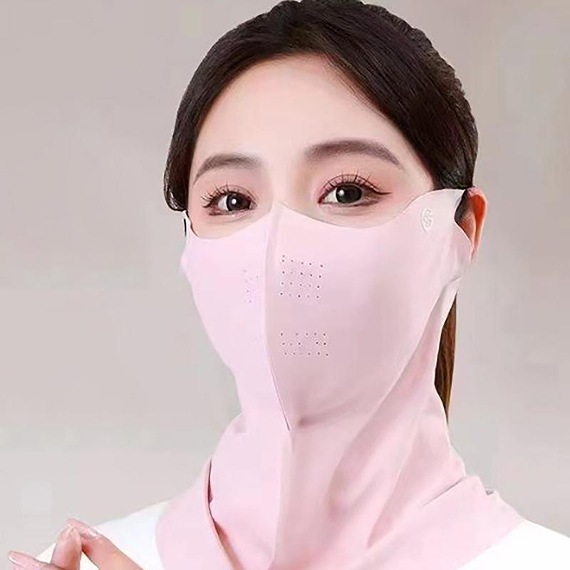 

Унисекс Маска для лица 3D Ледяной шелк Защита от солнца Летняя Защита от УФ Дышащая Однотонная Велоспорт Пеший туризм Защита от солнца