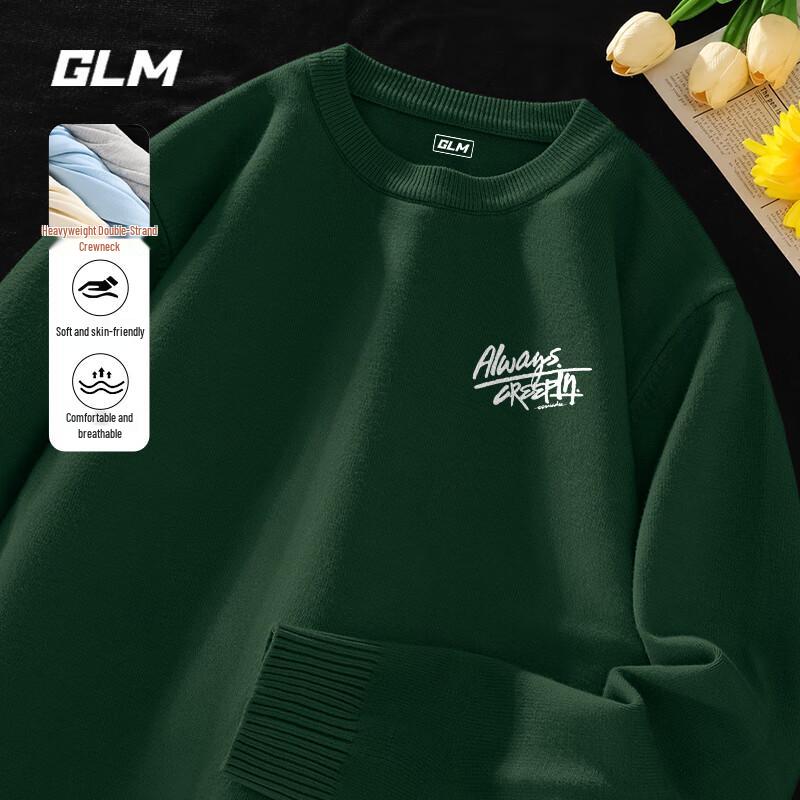 

Men s Crew Neck Printed Long Sleeve Knit Top L