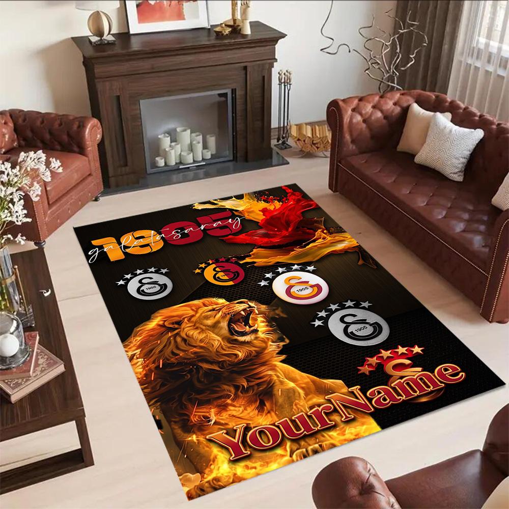 Galatasaray Customizable Name Floor Mat Suitable For Study Room Living Rooms Entryway Balcony Antislip Carpet Anime Office Decor