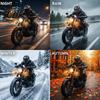 Decorative Skull 1 Pair Motorcycle LED Turn Signal Light, Head Warning Indicator Halloween Decorations Waterproof Universal Blinker for Ebike
