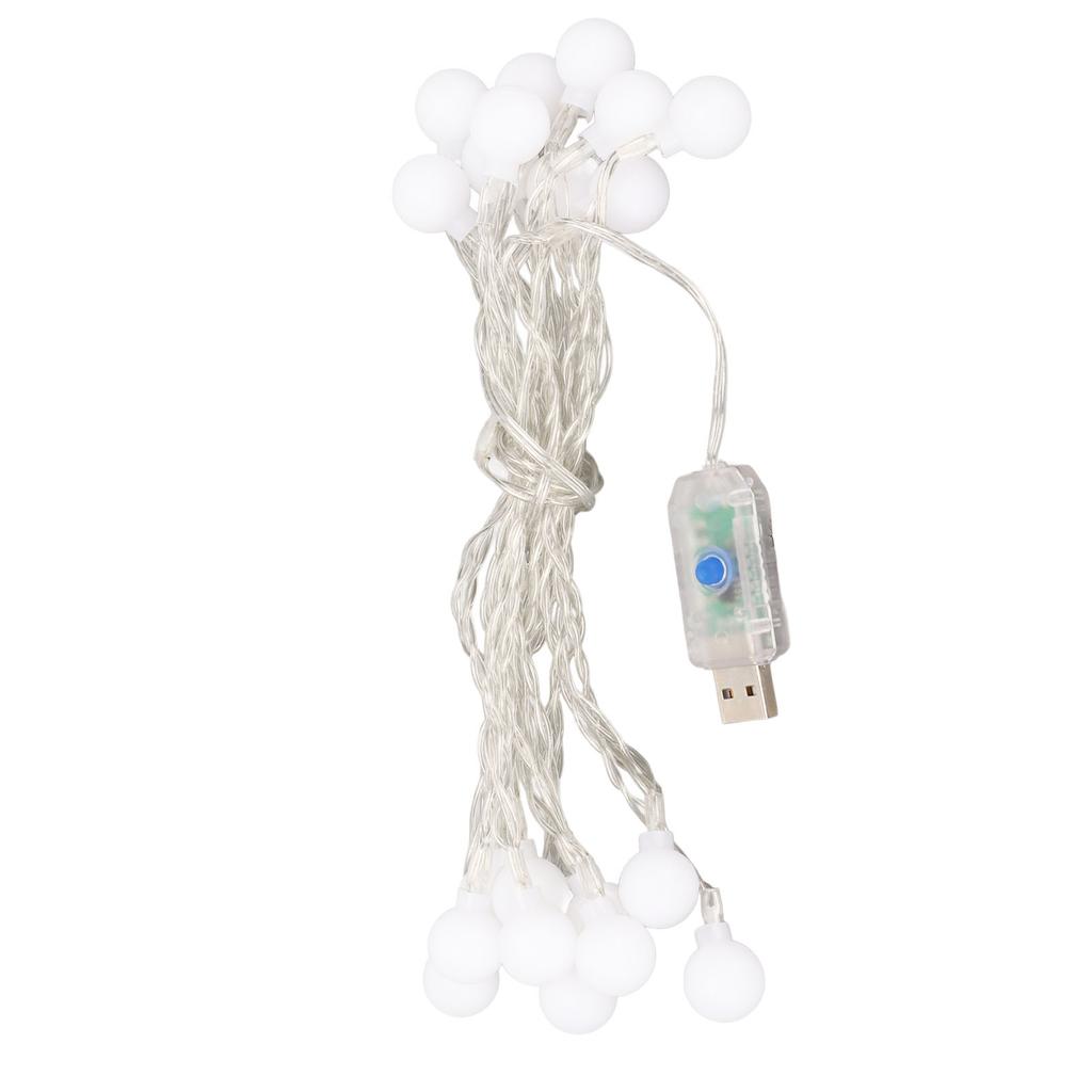 LED String Lights USB Plug and Play 8 Modes Waterproof Plug in String Lights for Indoor Outdoor Warm White