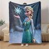 1pc. Cartoon Elsa Blanket, Seasonal Universal, Home Decoration, Throw Blankets, Soft Flannel Throw Blanket, Versatile & Cozy for Bedroom, Cu