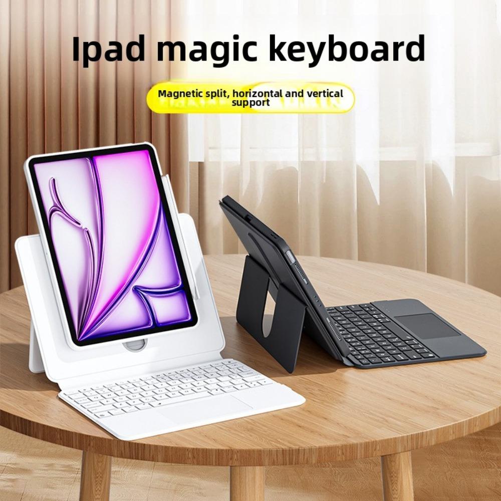 Magnetic Slide iPad Keyboard Case for Apple Pro 11 2024 New 13 Inch Air 6 Tablet Cover with Track Control