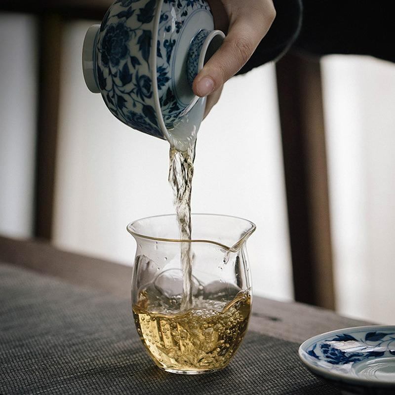 Japanese Style Kungfu Transparent Glass TeaCup Heat-resistant Tea Pitchers Household Tea Sea Teapot Decorative Teaware Supplies