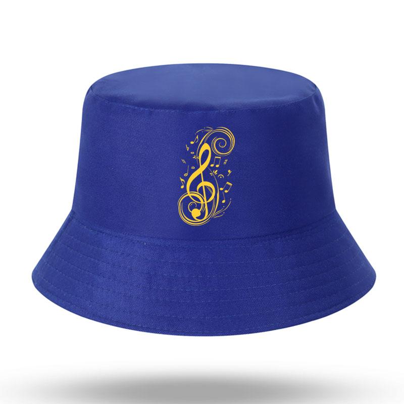 

Музыкальная нота с графическим принтом для мужчин и женщин, повседневная шляпа-ведро, уличная солнцезащитная пляжная шляпа, солнцезащитная кепка для пешего туризма и рыбалки 55-60cm