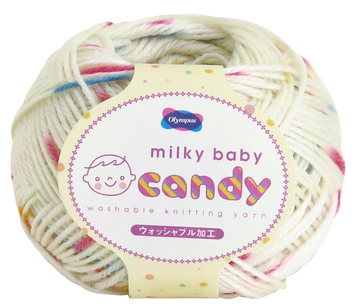 

Olympus Milky Baby Candy Medium 112m Yarn, Weight, Col. 202, Cream, 40g, Approx.