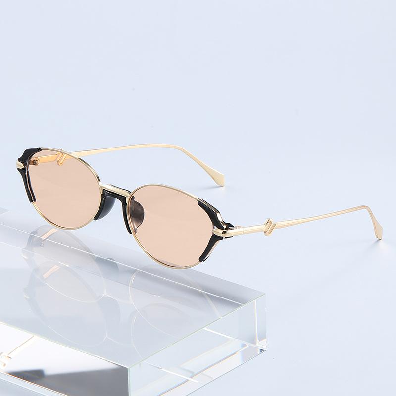 Xiaomi New Small Mirror Surface Narrow Frame Oval Sunglasses Vintage Modern Travel Photo Sunglasses For Women And Men 2541