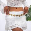 Y2K Adjustable Metal Belt Belly Chain for Women 2025 Trendy Jewelry Accessories Vintage Geometric Turquoise Body Chain