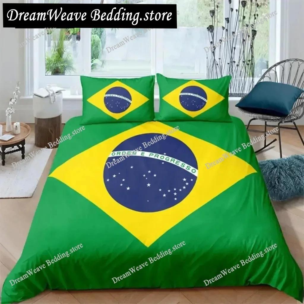 3D Print National Flag Duvet Cover Set King Size American Flag Bedding Set for Teens Adults Microfiber Single Double Quilt Cover
