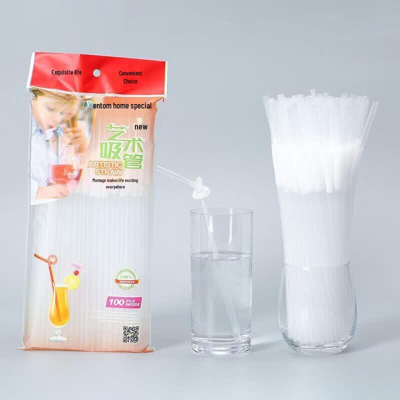 Individually Wrapped Colorful Bendable Disposable Straws