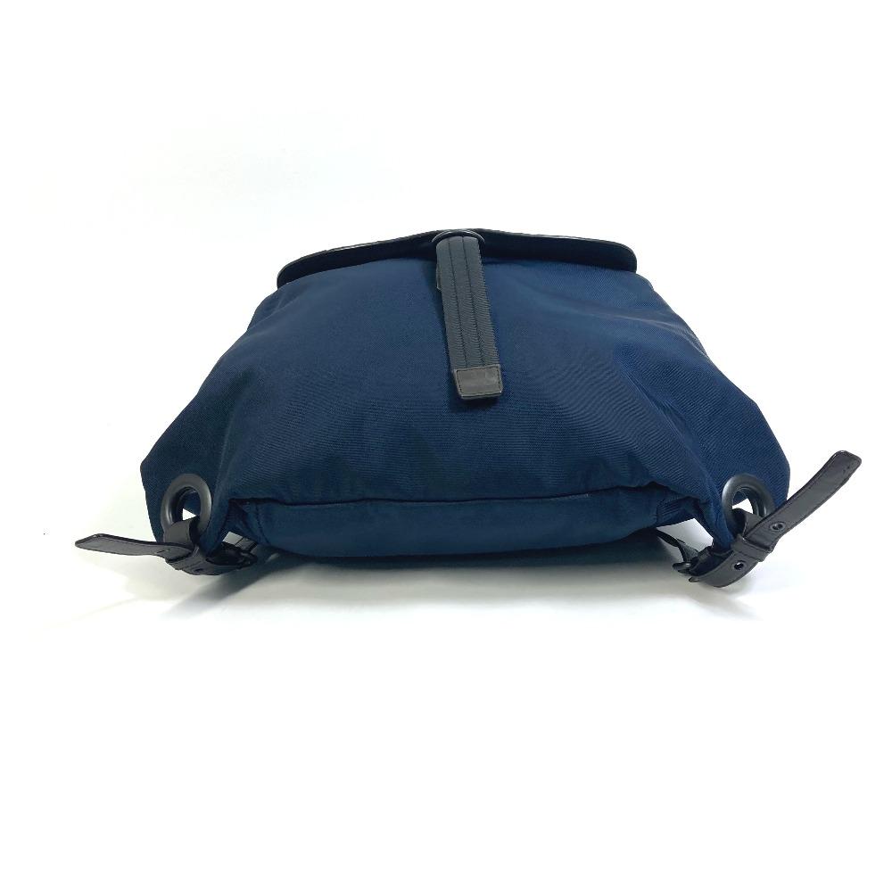 BOTTEGA VENETA 409595 Intrecciato Backpack Nylon / Leather Navy X Brown