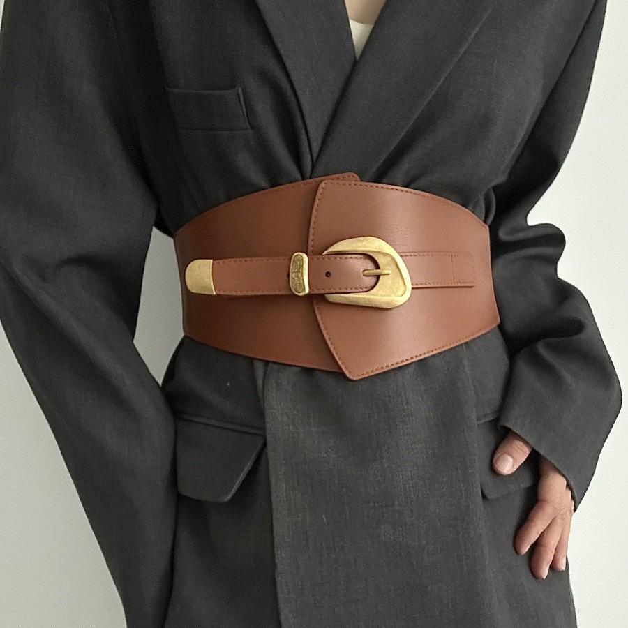 Retro Leather Elastic Waist Belt – Versatile Autumn/Winter Accessory