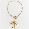 August Harmony Bow Slim Chain Bracelet / 2color