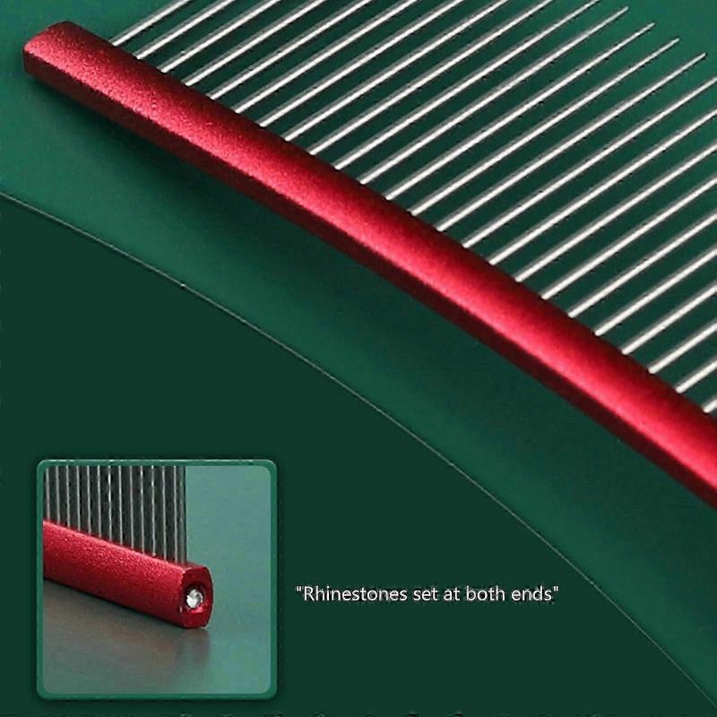 Dog Grooming Comb For Puppy Pet Deshedding Comb For Dog Kitten Small Animal Sheddingfur Removal Tool Grooming Accessory Red
