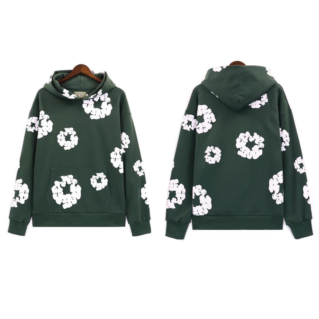 American Hip-Hop Kapok Print Hoodie & Sweatpants Set - Unisex Plus Velvet Casual Style