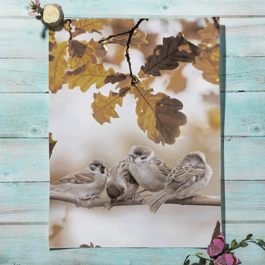 Vintage Autumn Landscape Fall Plant Posters Canvas Painting Warm Tone Print Nature Wall Art Pictures Living Room Interior Decor