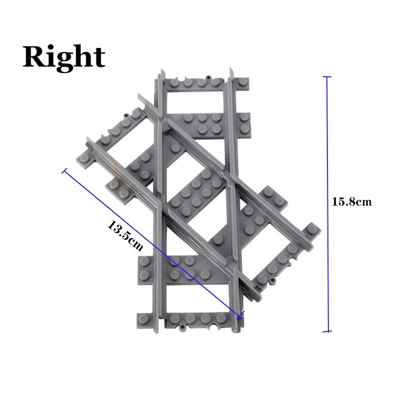 City Train Parts Tracks Train Station Bricks Railway Buffer Stop Model Rails Straight Curved Railways Building Blocks MOC Toys