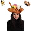 Interesting Cactus Pizza Hat Festival Party Cosplay Hood Stage Performance Adult Wear Polyester Prop Hat