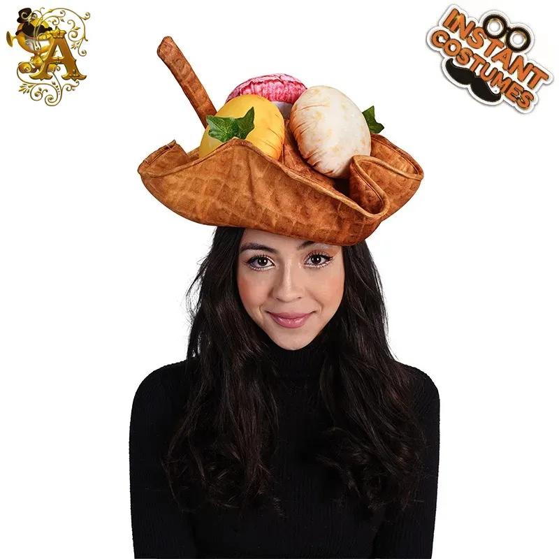 Interesting Cactus Pizza Hat Festival Party Cosplay Hood Stage Performance Adult Wear Polyester Prop Hat