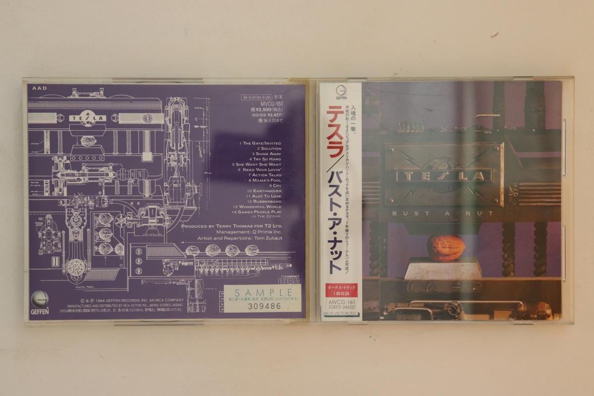 

CD TESLA - Bust A Nut MVCG161PROMO GEFFEN 1994 Япония Оби Металл Б/У