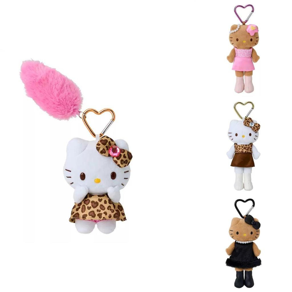 Entzückender Langbeiniger Kt Plüschkatzen-Schlüsselanhänger Niedliche Cartoon-Katzenpuppe Geschenk-Accessoire