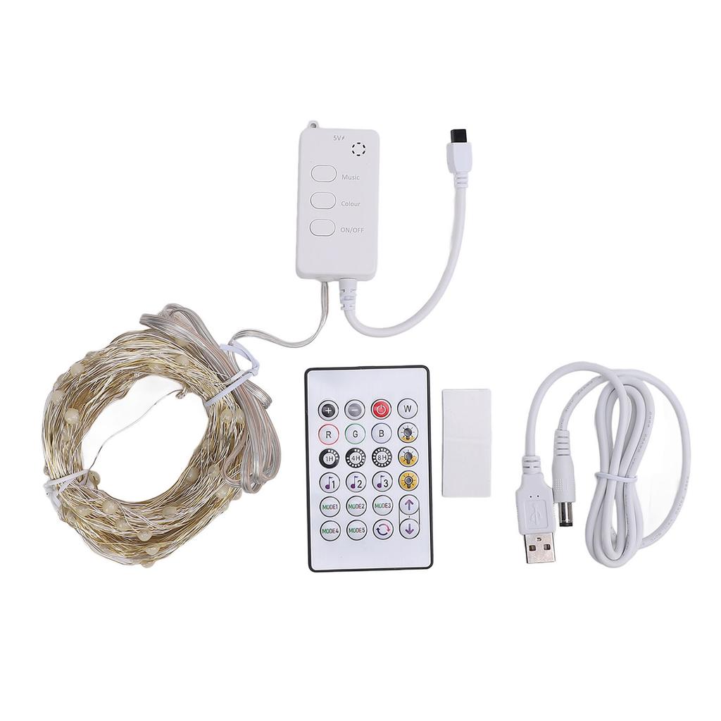 Smart LED String Lights Bluetooth USB Decorative Twinkle String Light with Copper Wire for Festive