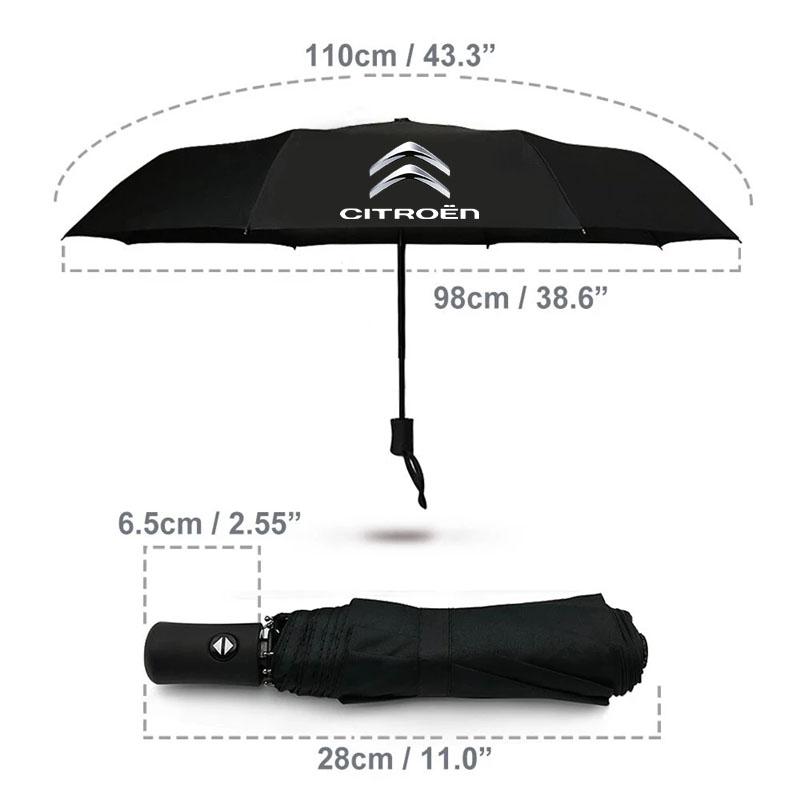Vollautomatischer faltbarer winddichter Regenschirm für Citroen C1 C2 C3 C4 C5 C6 C8 C4L DS3 DS4 DS5 DS5LS Autozubehör
