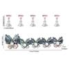 5pcs/set Aurora Butterfly Magnetic Nail Tip Display Stand For Manicure Press-On Nails Training Gel Nail Polish Nail Tip Display