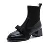 Bow Snow Ankle Boots for Women Mid Calf Winter Shoes Chunky Designer Fashion Sock Boots 2024 Trend Goth Dress Mujer Zapatillas