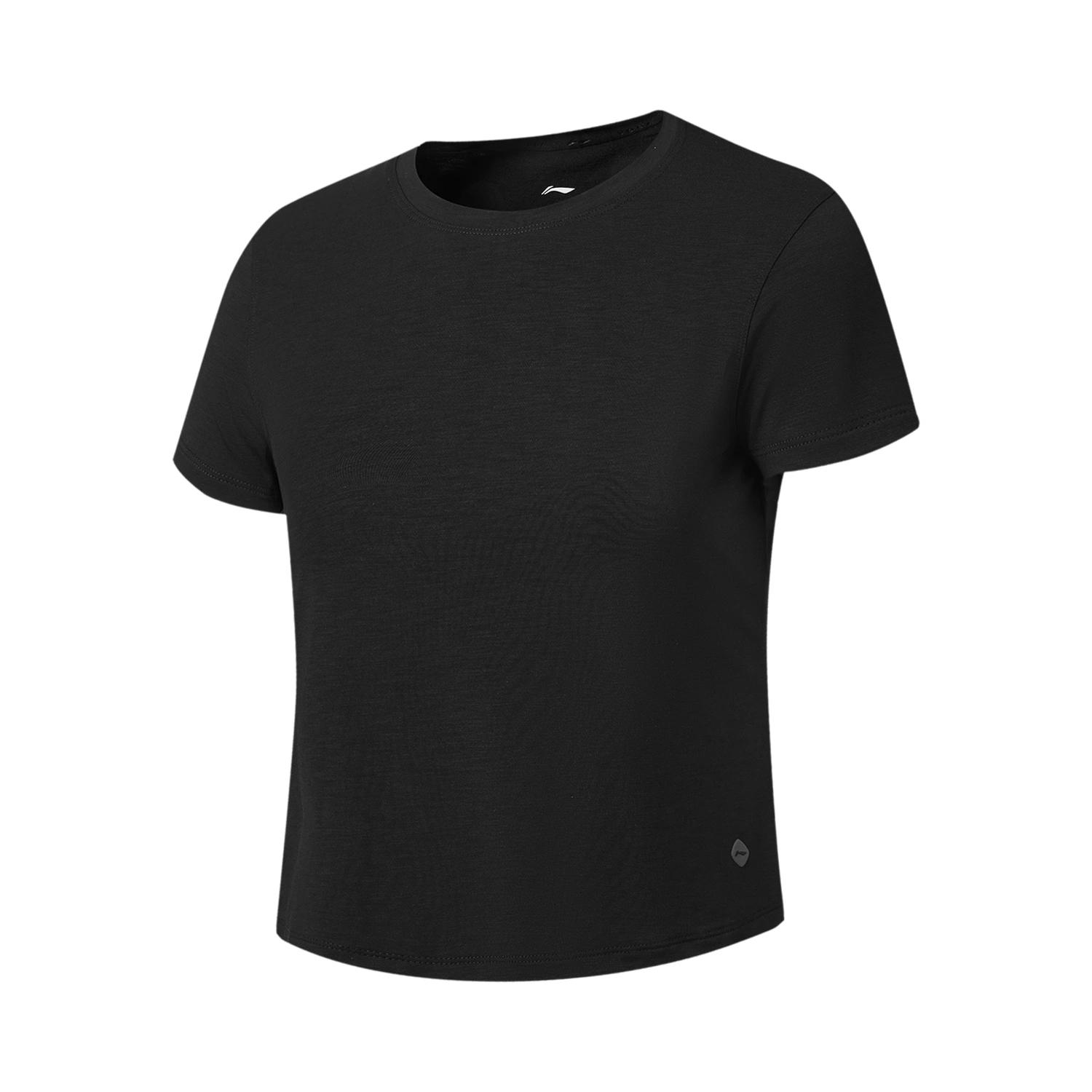 Li-Ning Simple Soft Skin-Friendly Short Sleeve Fitness T-Shirt Women tops ATSW498-5 S