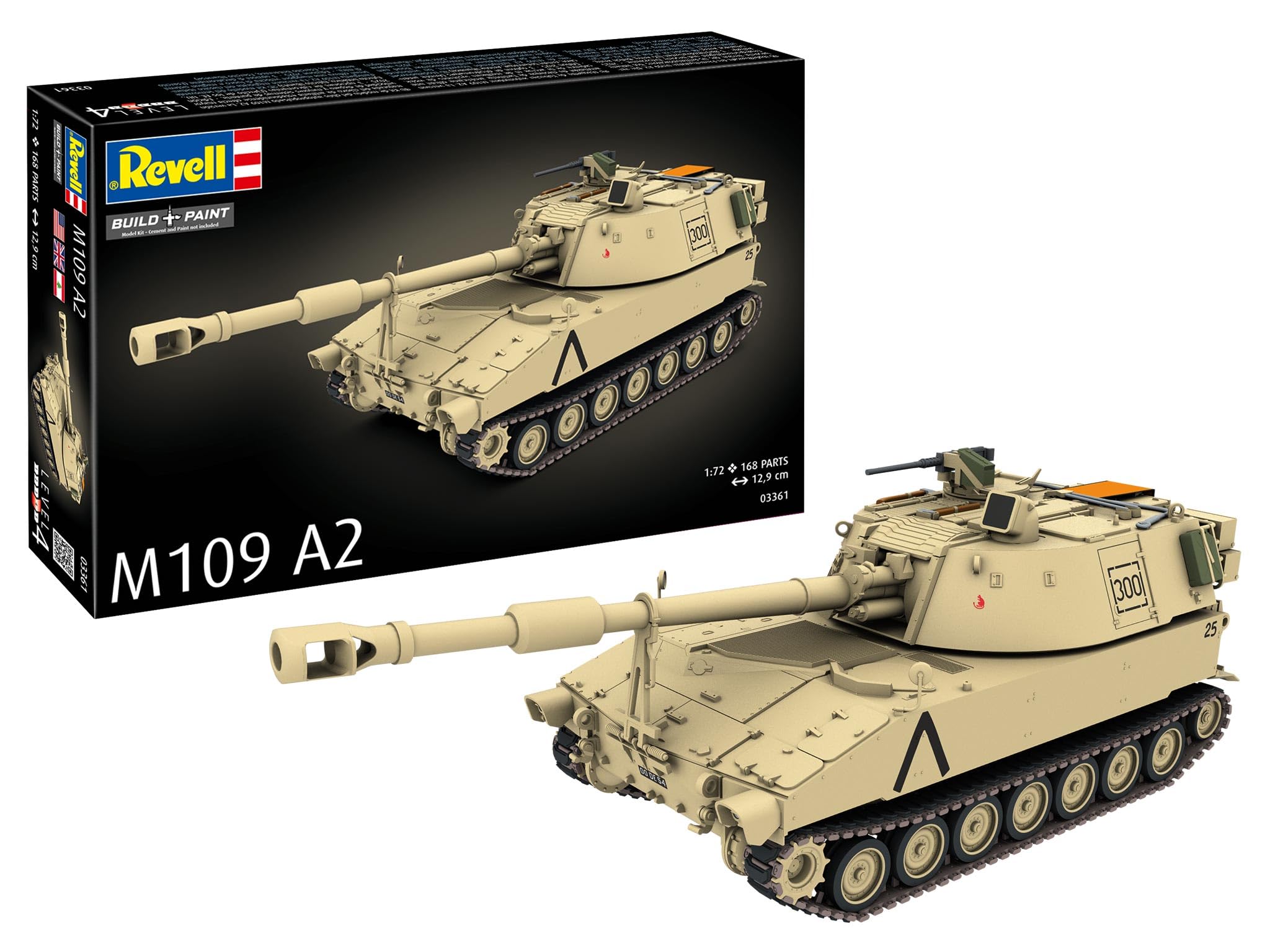 

German Revell M109 A2 Plastic Model Kit 03361 1/72 (Tank)