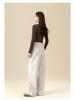 Women's 2024 Winter White Slim Straight Wide-Leg Fleece Jeans